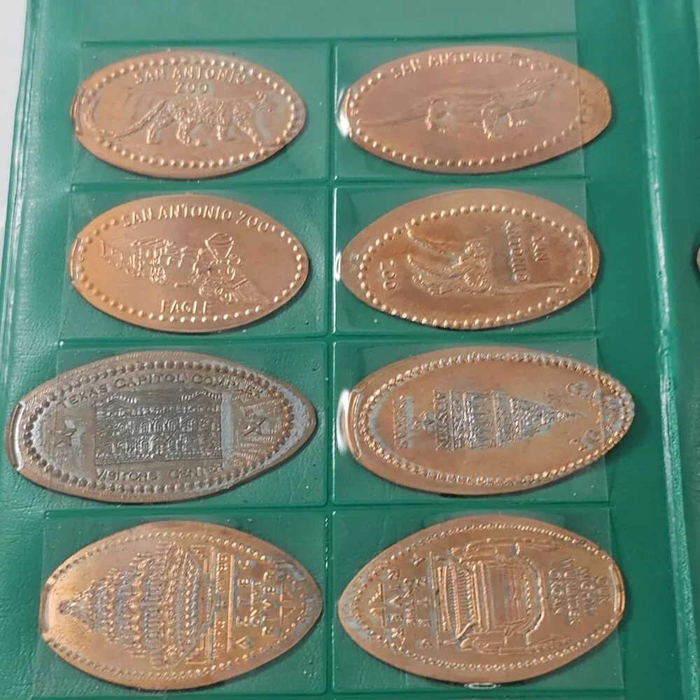 Pressed Pennies Collecting Book San Antinio Zoo Sea World Universal Studios